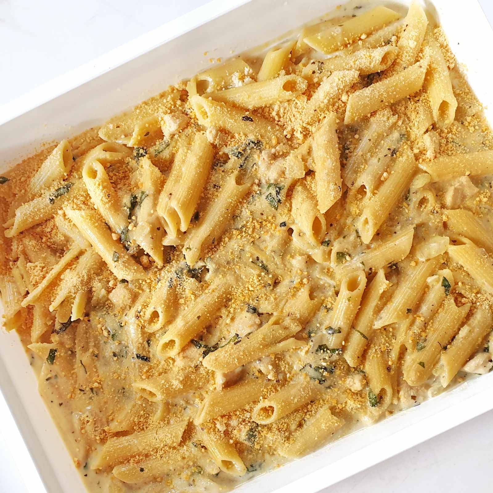 Penne w/ creamy pesto