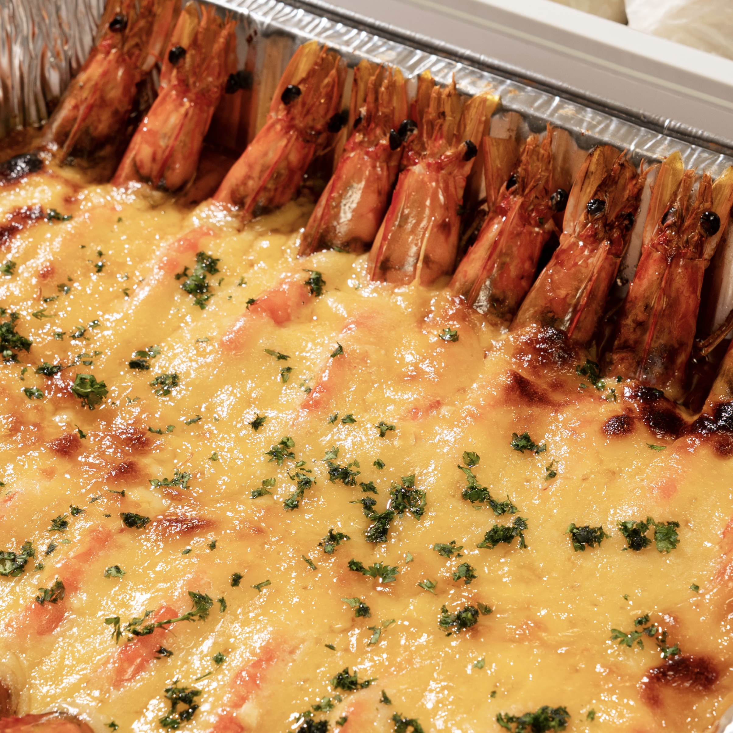 Baked Cheesy Garlic Prawns