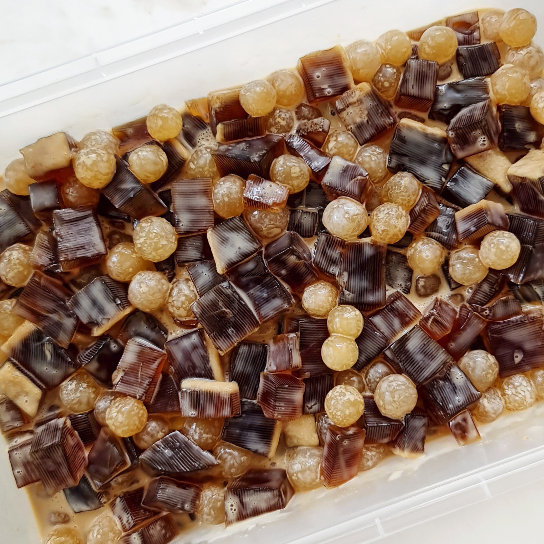 Coffee Jelly w/ Sago