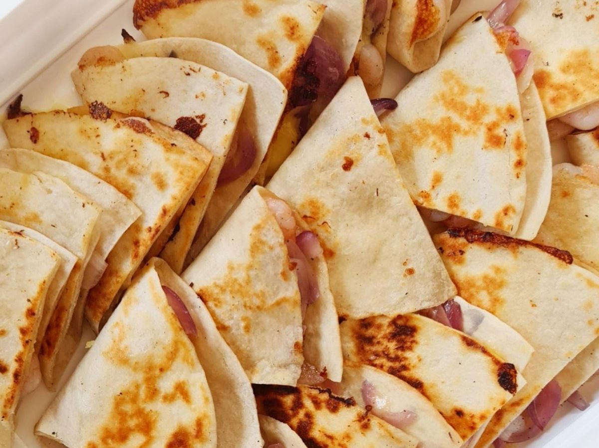 Quesadillas w/ Cheese and Shrimp